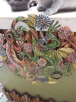 Your choice of a wide variety of colorful Haitian metal wall art sold individually $69 each