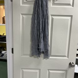 Stella & Dot Women Gray with Metallic Thread Wrap Scarf - EUC