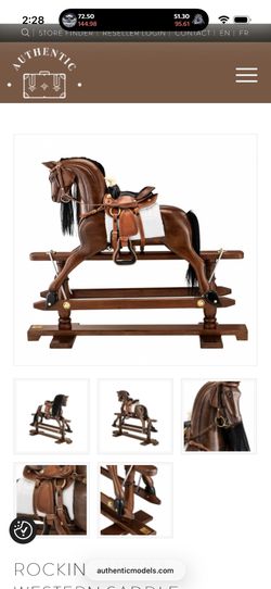 Authentic Rocking Horse, Western Saddle