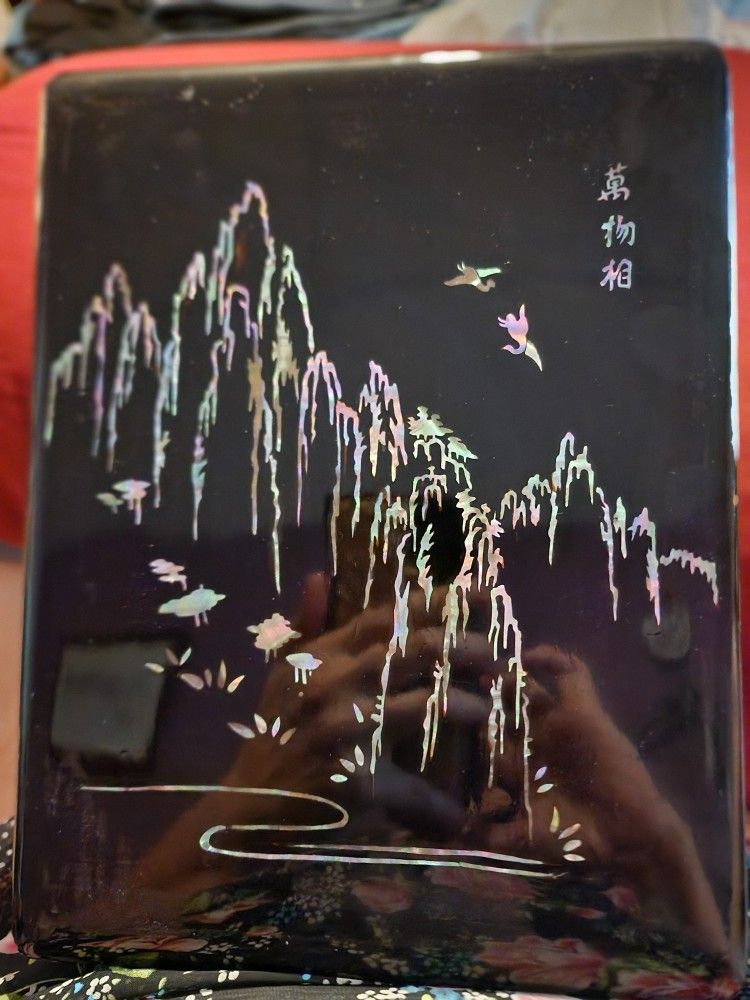 11x8 Vintage Japanese Mother Of Pearl Box