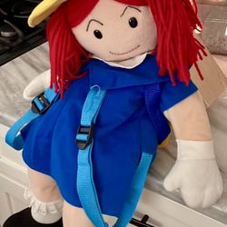 Vintage 1999 Madeline Doll Large plush backpack