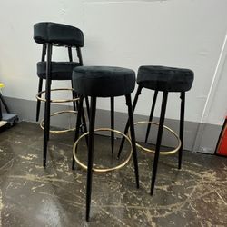 Black and Gold Bar Stool Chairs