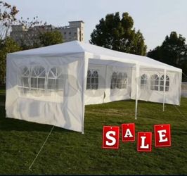 10'x 30' White Gazebo Wedding Party Tent Canopy With 6 Windows & 2 Sidewalls-8