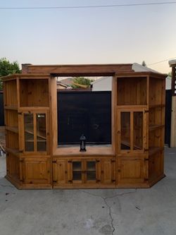 Wood tv stand