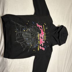 Sp5der Pink Hoodie ‘Black’