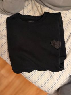 AllSaints Lover Relaxed Black Crew Neck Sweater
