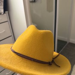 Mustard yellow hat