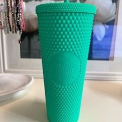 Starbucks Mexico ‘Cosmo’ Bright Green Studded Tumbler 24oz.