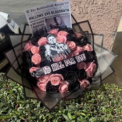 Spooky Ramo Buchon Flower Bouquet Halloween