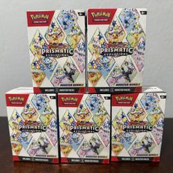 Prismatic Evolution Booster Bundle- Factory Sealed 5 Box Lot