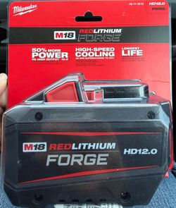 Milwaukee M18 18V Lithium-Ion REDLITHIUM FORGE HD 12.0 Ah Battery Pack (NEW)