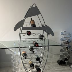 French Mid Century Fish 45 Bottles Wine Holder