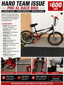 Haro team issue BMX bike