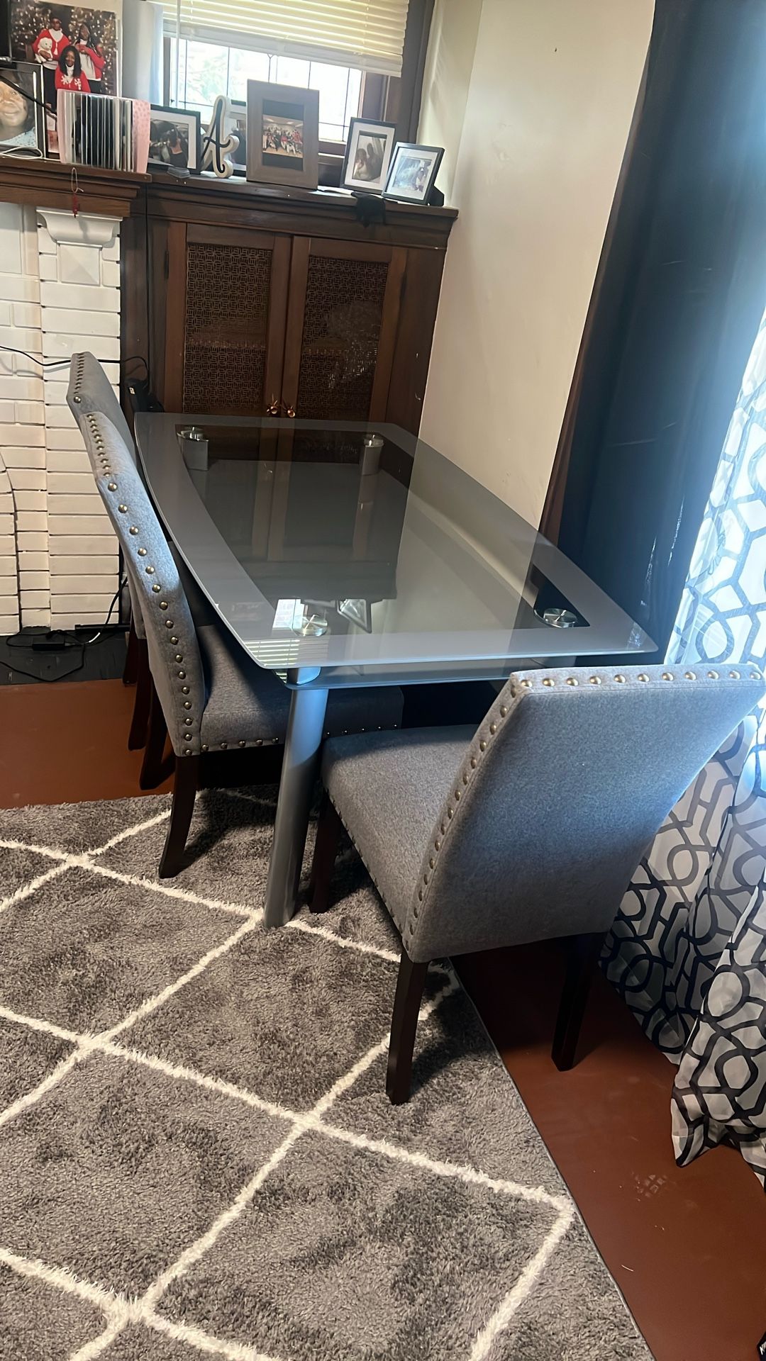Glass 2tier Dining Room Table