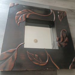 Art Dreams Home Copper Vine Leaf Mirror.  20 " H X 20"W