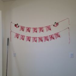 Happy Birthday Sign Strawberry