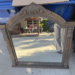 Vintage design wooden mirror  