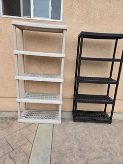 PAIR OF PLASTIC STORAGE RACKS $45 for BOTH