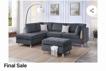 $425 sectional with ottoman couch