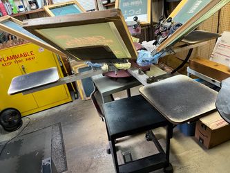 T-Shirt Screen Printing Equipment For Sale - $6,000 takes it all! This is everything you need to start your own COMMERCIAL SCREEN PRINTING T-SHIRT BUS