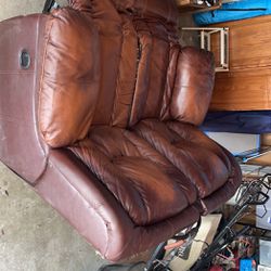 Real Leather loveseat recliner