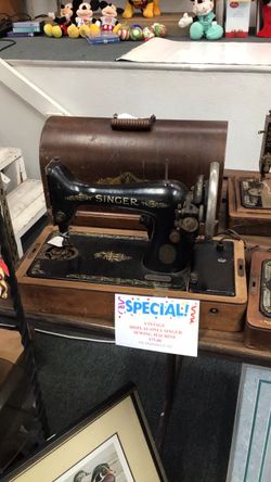 Antique Singer Motorized Electric Sewing Machine Vintage w/ Case 💵  CASH ONLY 💵 for Display Only