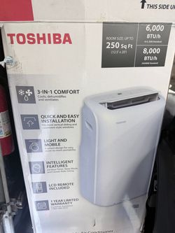 Open box Toshiba Portable ac unit