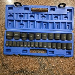Brand new 1/2" square drive metric impact socket kit set (26 pcs)