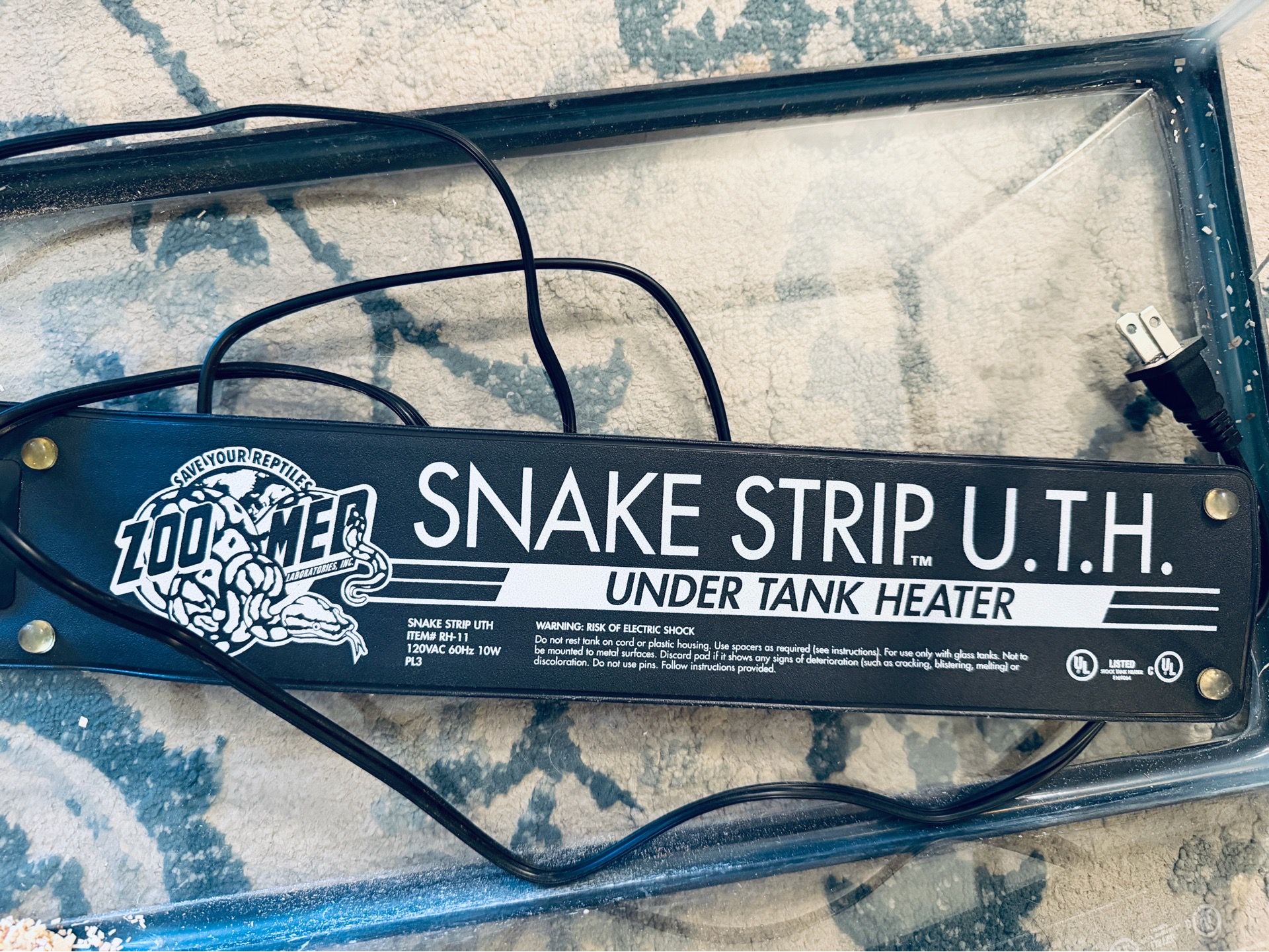 10 gallon fish tank set up for reptile
