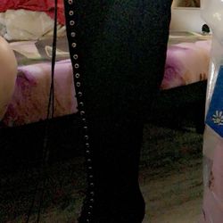 Lace Up Thigh High Boots 