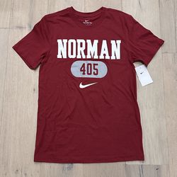🆕 Nike Oklahoma Sooners Norman 405 T-shirt