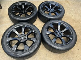 21” OEM Ford Explorer ST Black Wheels Rims Pirelli Tires Factory 2020-2024