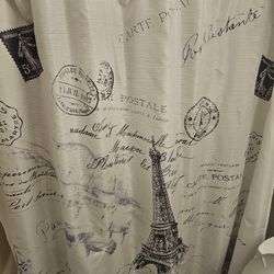 Europe Themed Shower Curtain 
