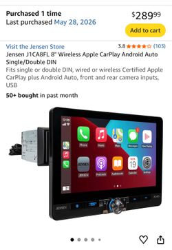 8” Jensen touchscreen Apple car play & Android Auto