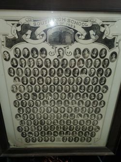 South High School Class Of 1923 Original With Wooden Frame In Glass