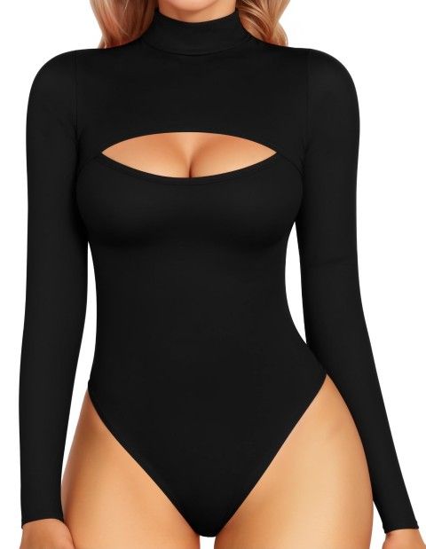 Black Longsleeve Bodysuit