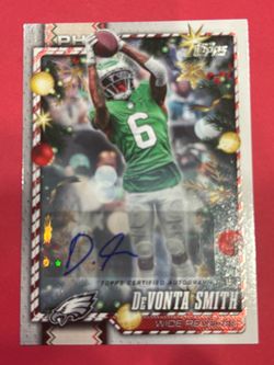 2026 Topps Holiday DeVonta Smith #82 Auto Autograph Philadelphia Eagles