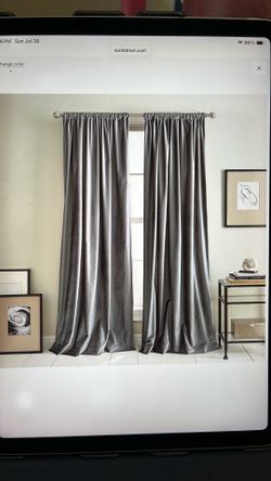 Nordstrom Curtain knotted velvet set of 2 curtain panels 96”