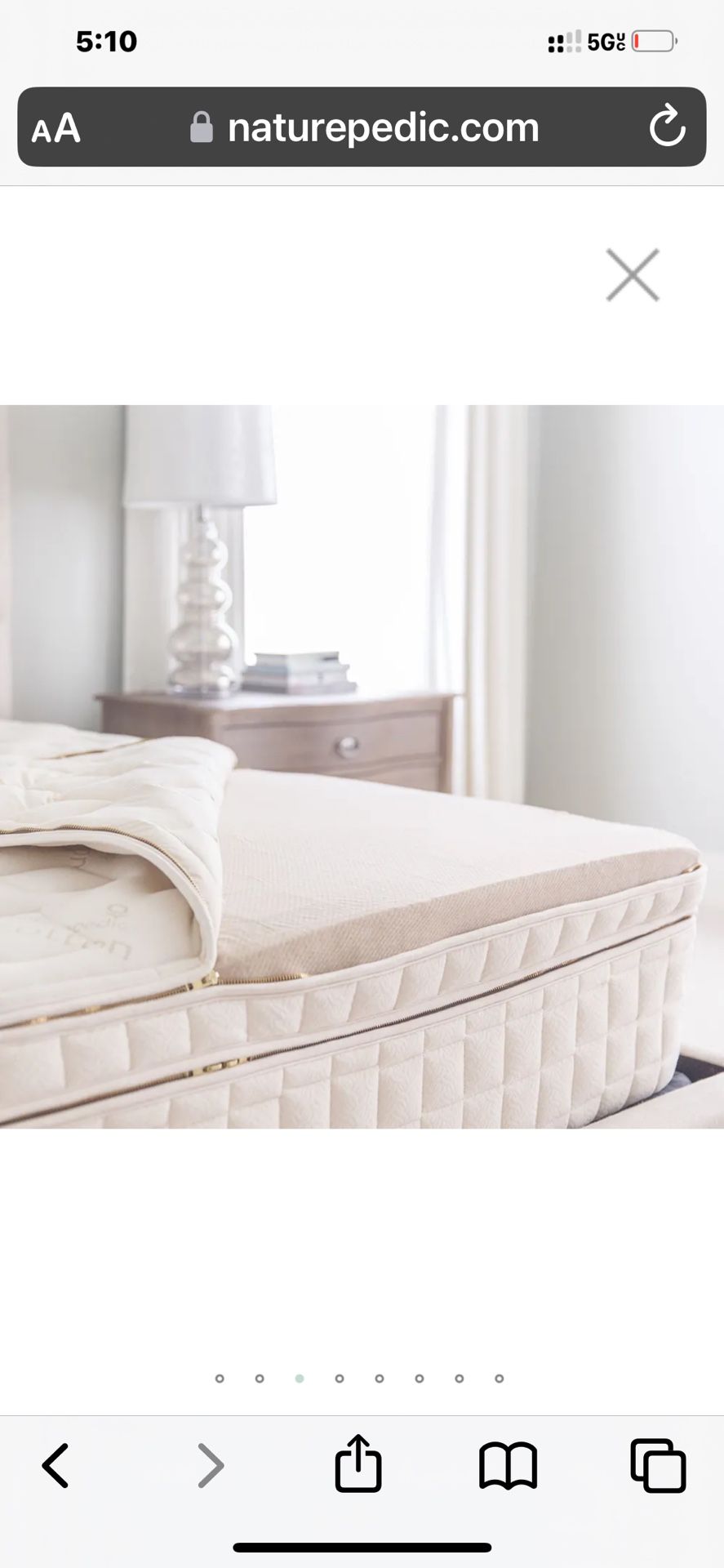 King Naturepedic Latex Hybrid Pillowtop Mattress Or Queen Sleep On