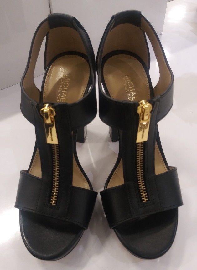 Michael Kors, Berkley Dress Sandal Heels, Black, Size 6, Cash Or Zelle