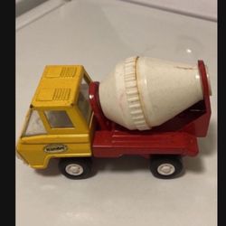 Rare Vintage Japan Bandai Pressed Steel Toy Cement Mixer