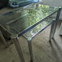 Chrome & Glass Table Set
