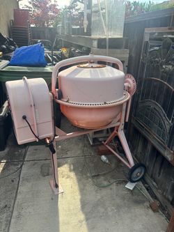 Electric Cement Mixer with Wheels