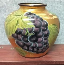 Abstract Vintage Vase 10.5 inches wide