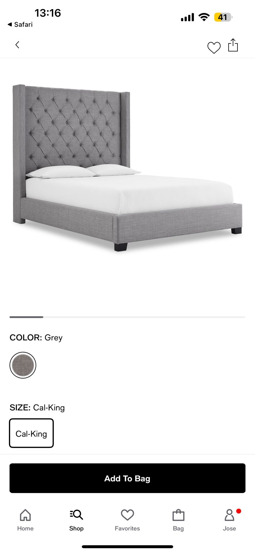 Macys Monroe Cal King Bed Frame