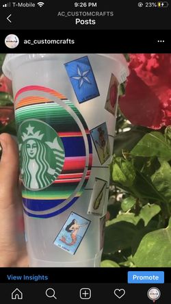 Lotería sarape custom cups