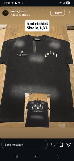 AMIRI BLACK SHIRT SIZE M/L/XL.