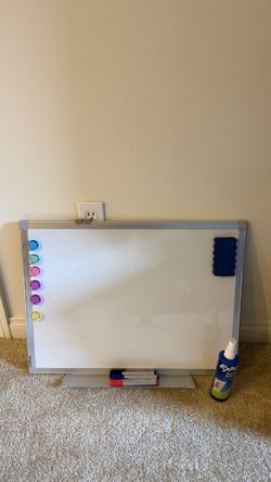 Magnetic white board for wall (With cleaner/markers)