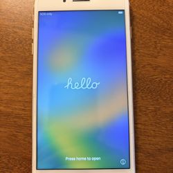 iPhone 8+ Unlocked 64GB Rose Gold, Charger, Cable 