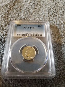 1958 Roosevelt Dime PCGS PR66